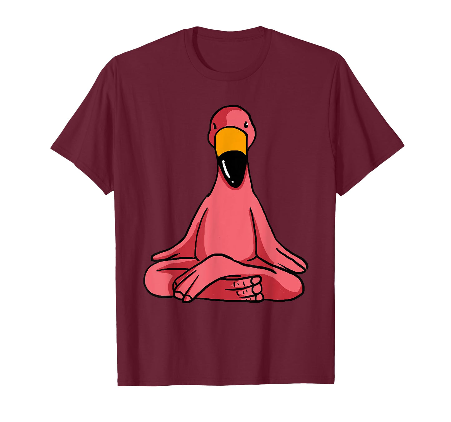 Cute Yoga Flamingos Funny Pink Water Bird Meditation Lovers T-Shirt