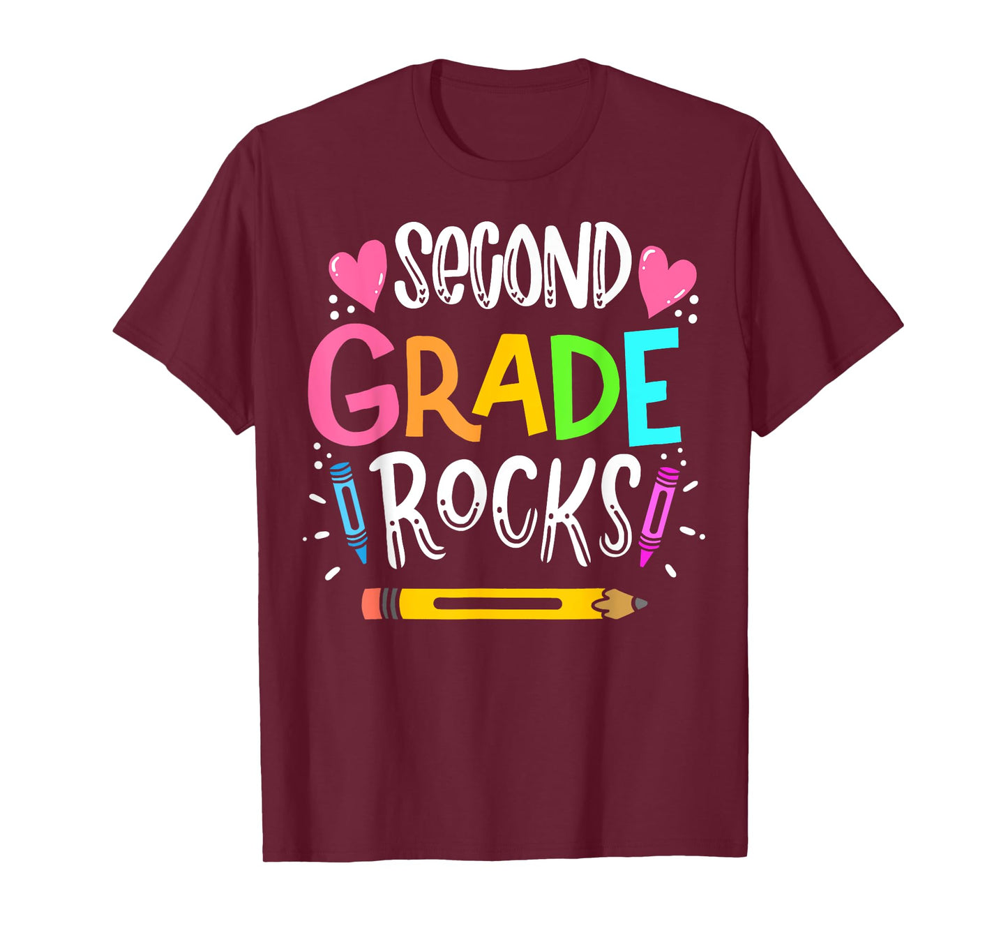 Teacher,Educator Shirt Second 2nd grade Rocks Back to school T-Shirt