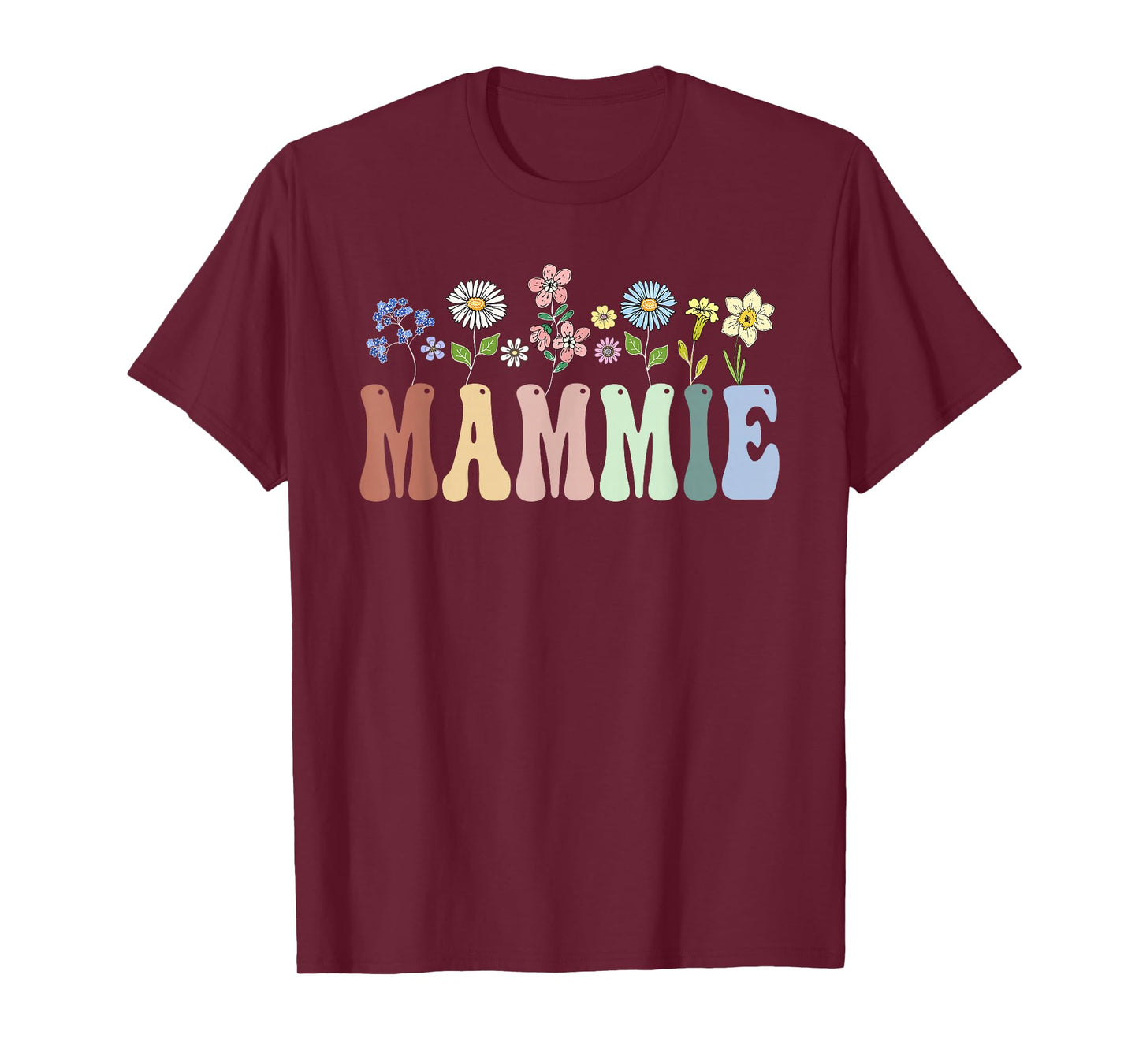Mammie Gifts Women Wildflower Floral Design Mammie T-Shirt
