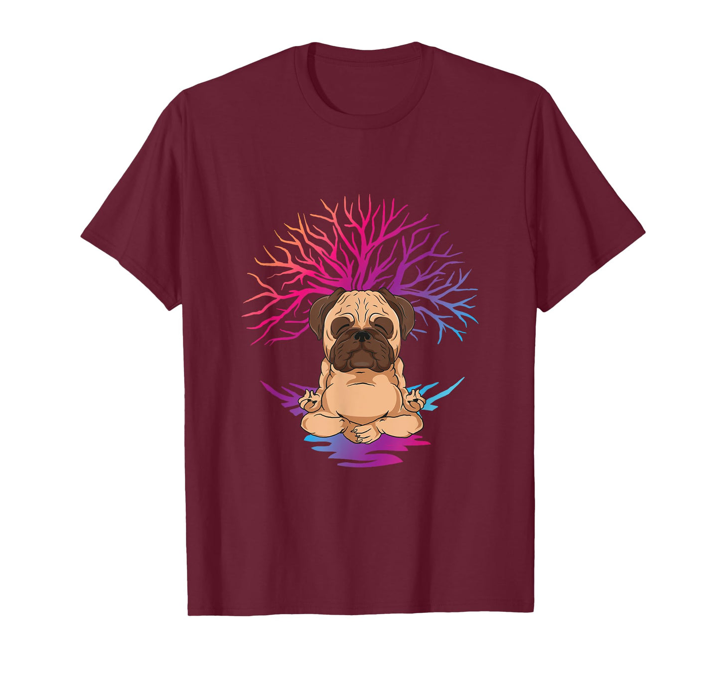 Yoga Pug for meditating dog owner T-Shirt for Men Women Kids