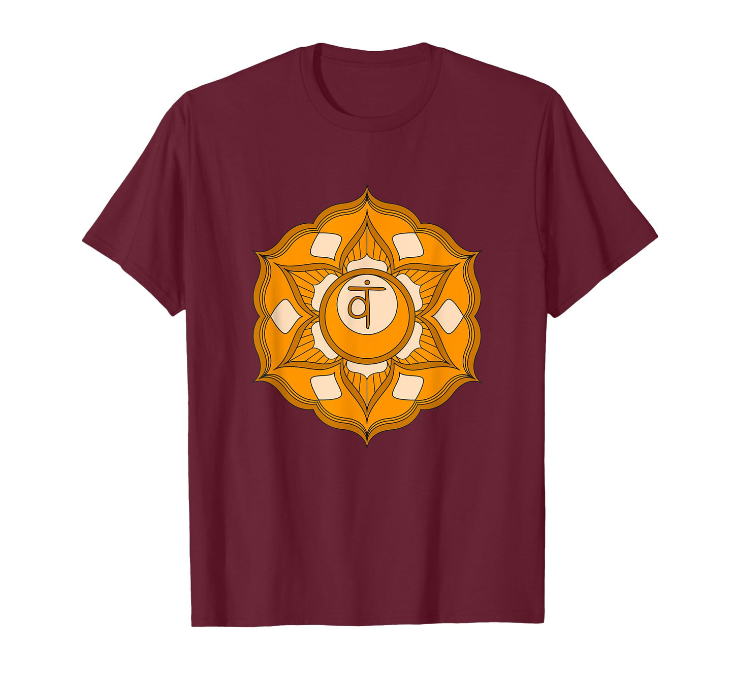Spiritual Mandala Sacral Chakra Geometry Yoga Meditation T-Shirt