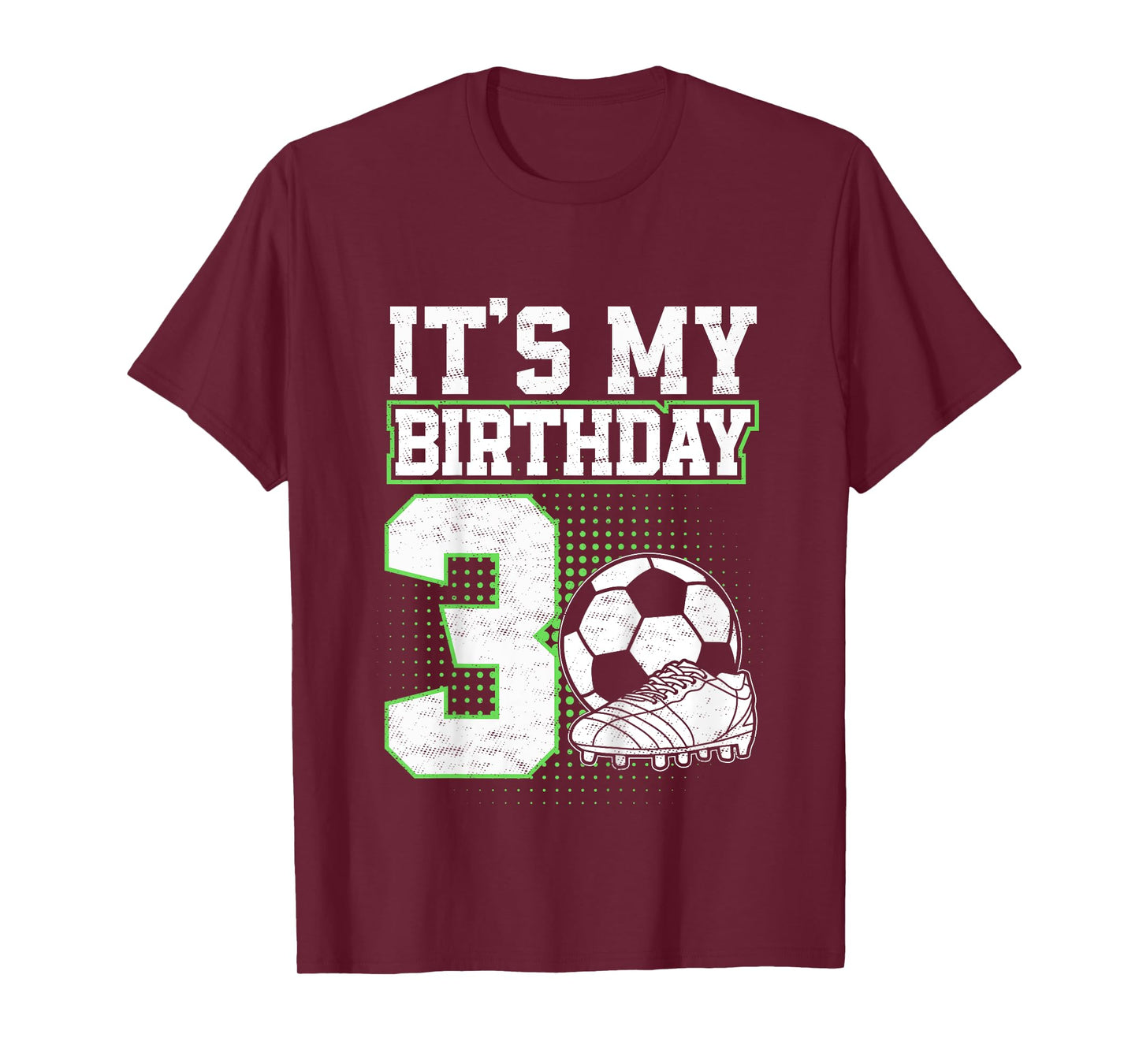 Kids 3 Year Old Soccer Boy Its My 3rd Birthday Soccer Ball T-Shirt