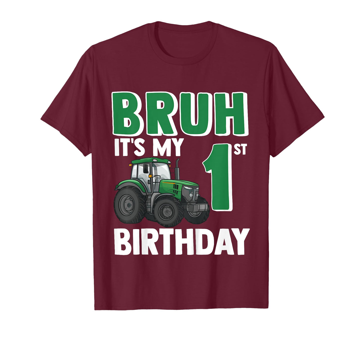 Kids One 1yr 1st Tractor Birthday Boy Boys Farmer Farm 1 Year Old T-Shirt
