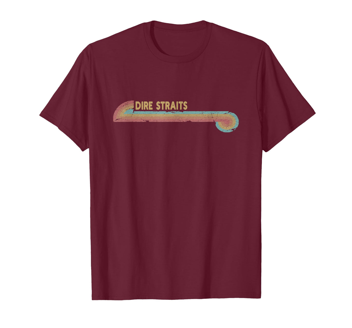 Vintage Retro Line Dire Straits Cassette Stripes Musician T-Shirt