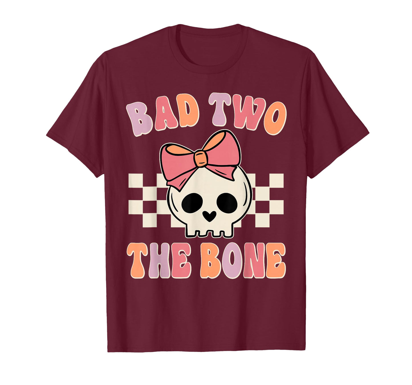Bad Two the Bone 2nd Birthday 2 Years Old Kid Girl T-Shirt