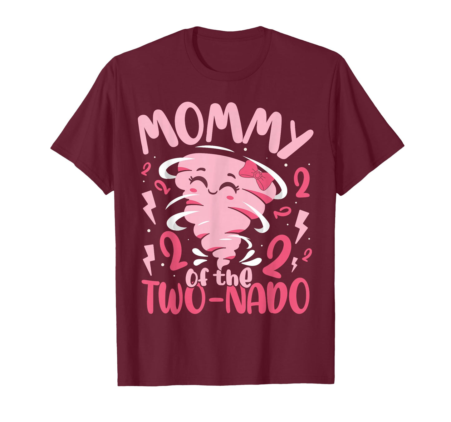 Mommy of the Two-nado Tornado Theme 2nd Birthday Party Kids T-Shirt