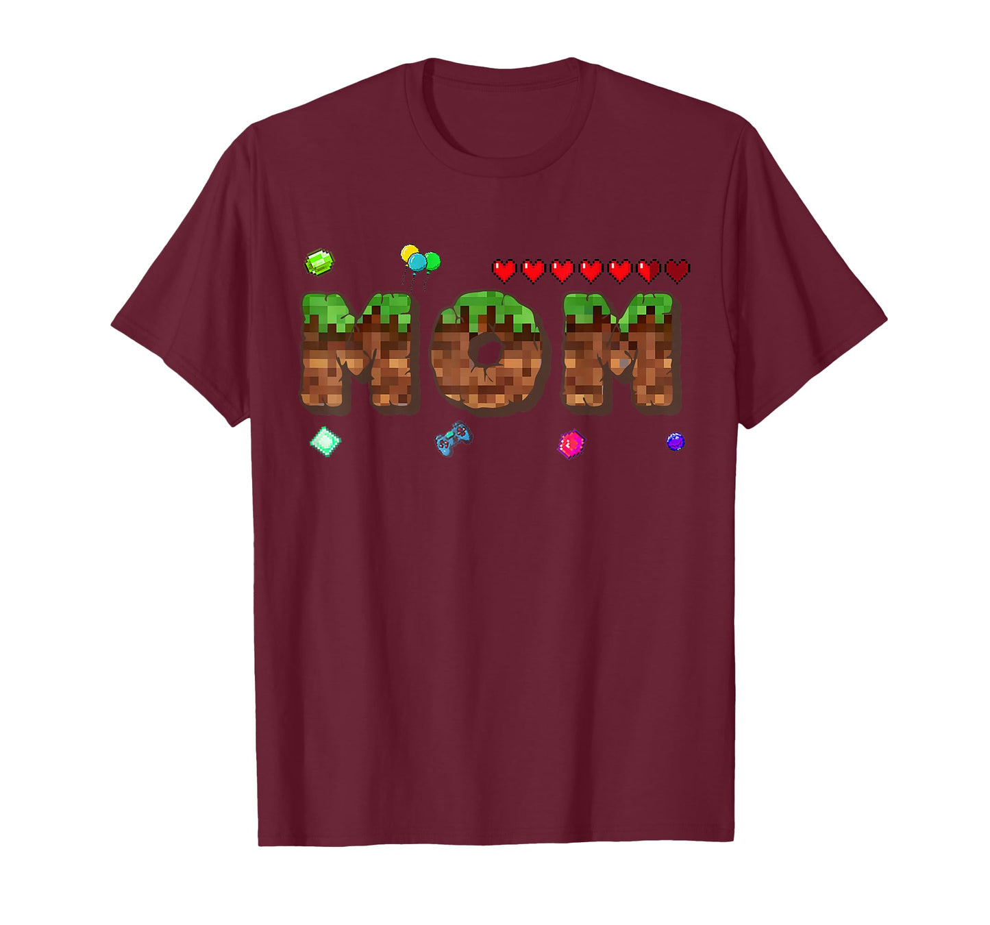 Dad And Mom Of The Birthday Boy Pixel Game Matching Family T-Shirt