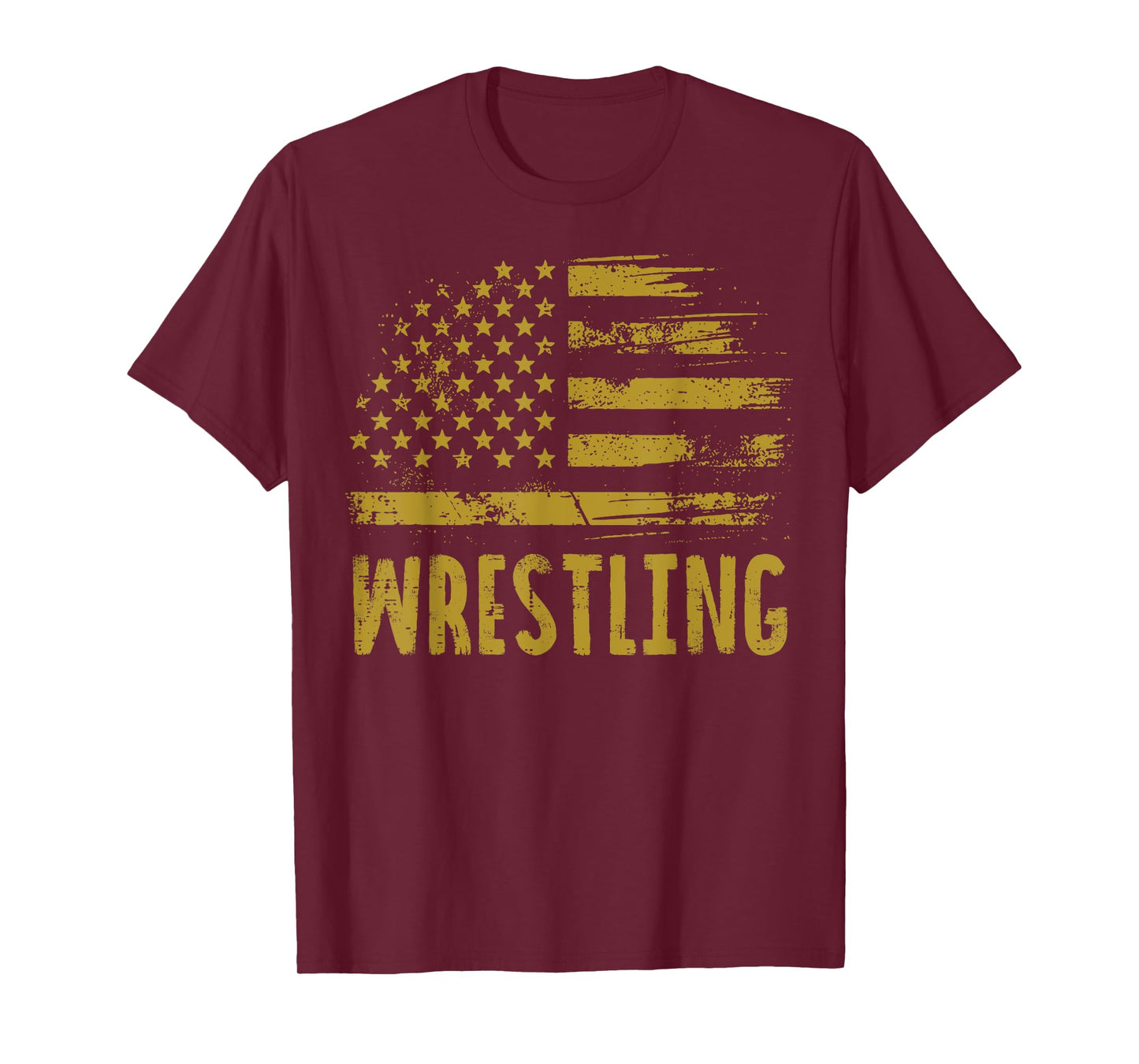 Wrestling USA Flag Wrestler Patriotic Men Boys Kids Women T-Shirt