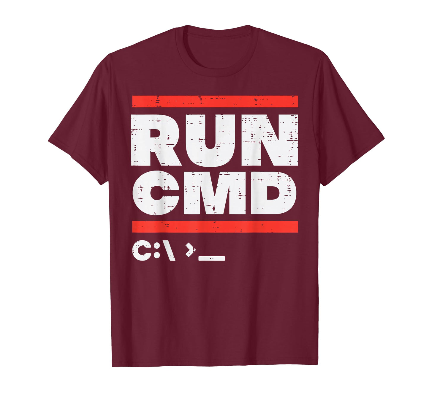 Run Cmd System Administrator Programmer Sysadmin Men Women T-Shirt