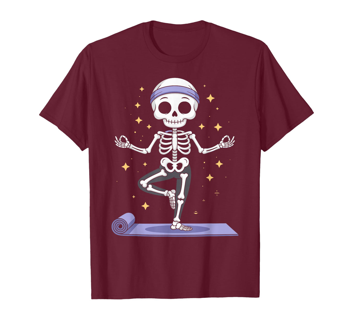 Skeleton Yoga Halloween Meditation T-Shirt