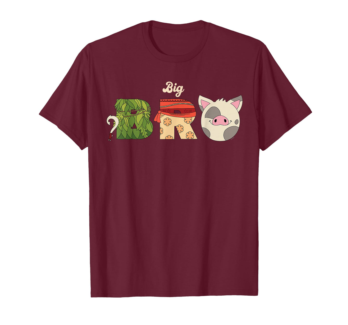 Disney Moana Letters "Big Bro" Family Trip Vacation T-Shirt