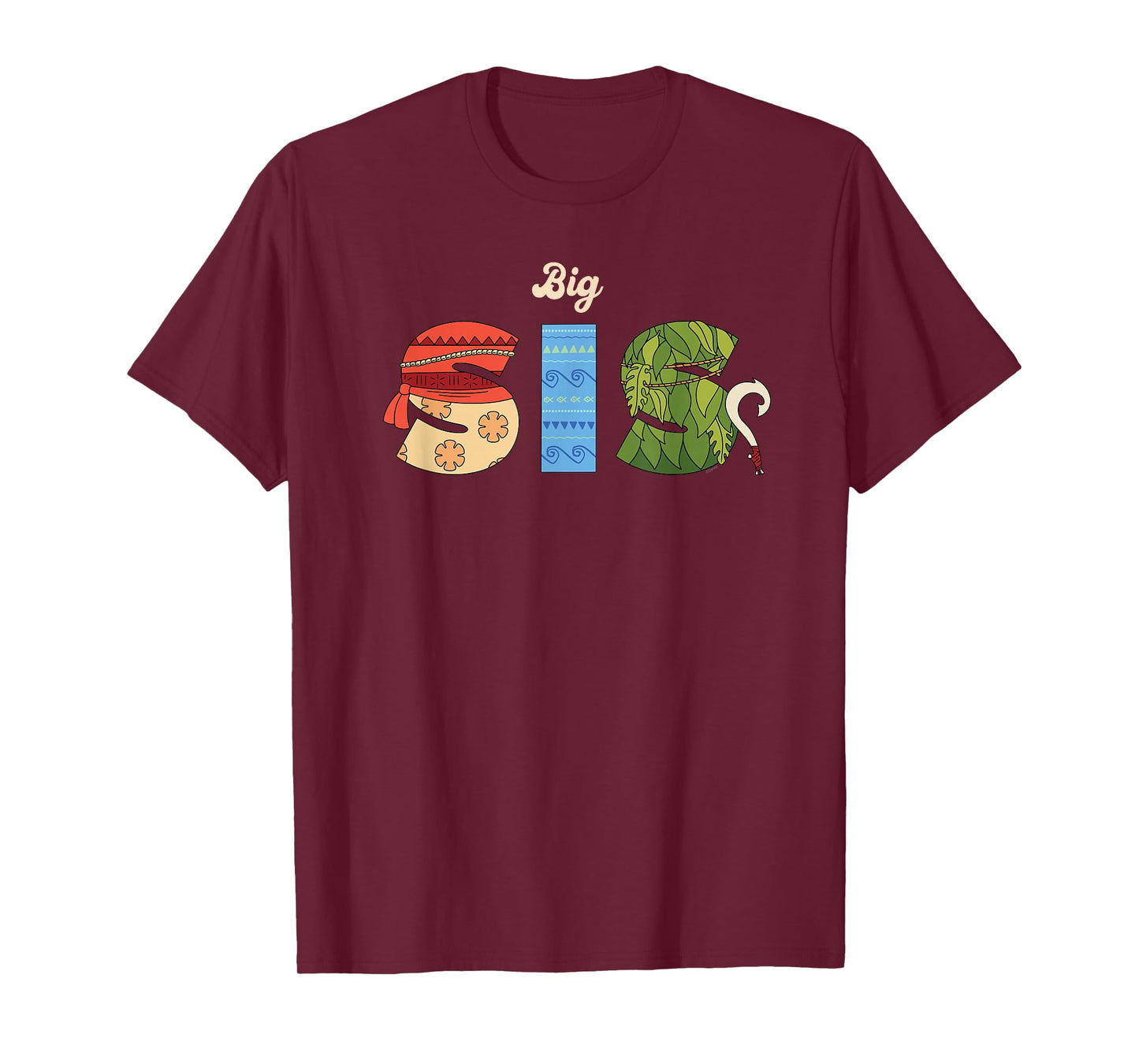 Disney Moana Letters "Big Sis" Family Trip Vacation T-Shirt