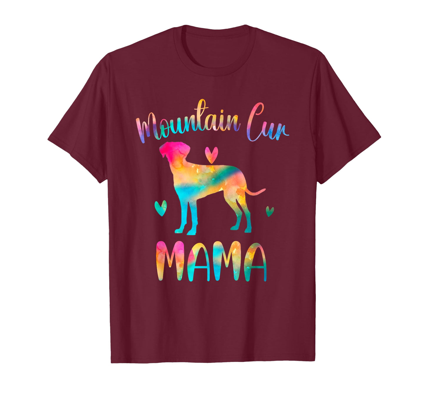 Mountain Cur Mama Colorful Mountain Cur Cute Gifts Dog Mom T-Shirt