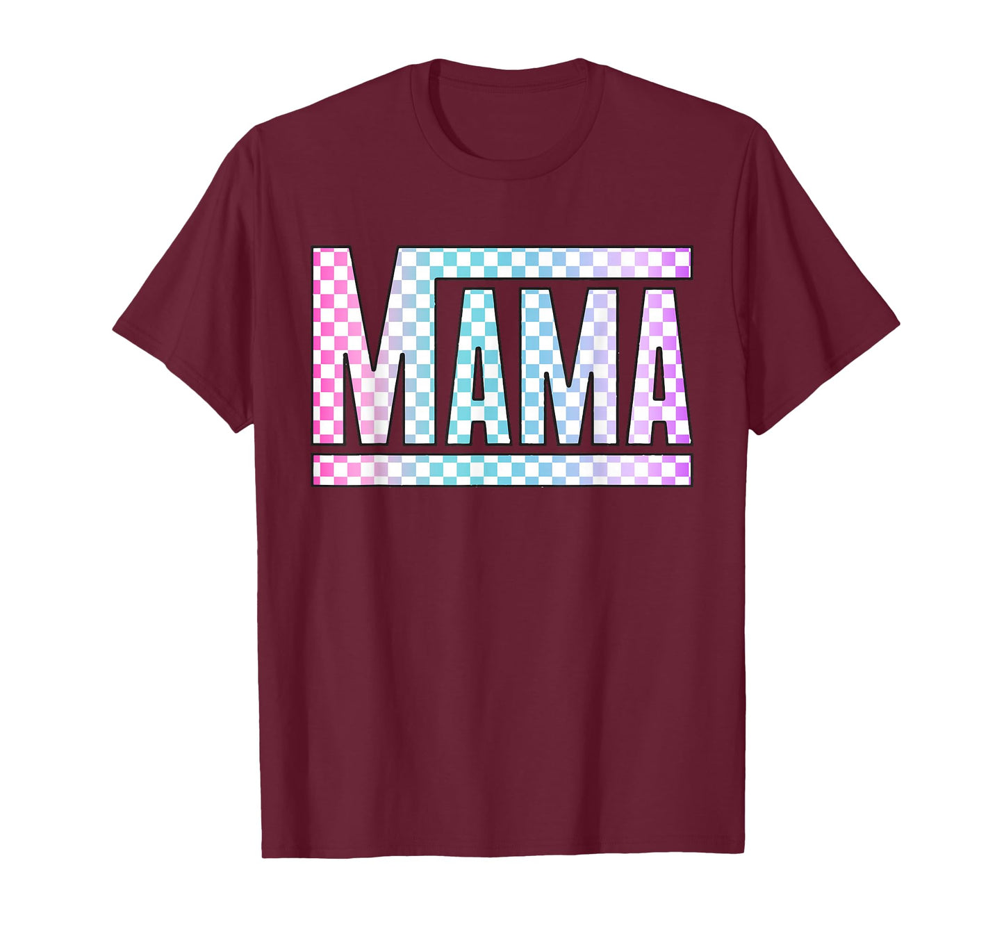 Funny Epic Mama Checkered Colorful Glow Mom Gifts T-Shirt