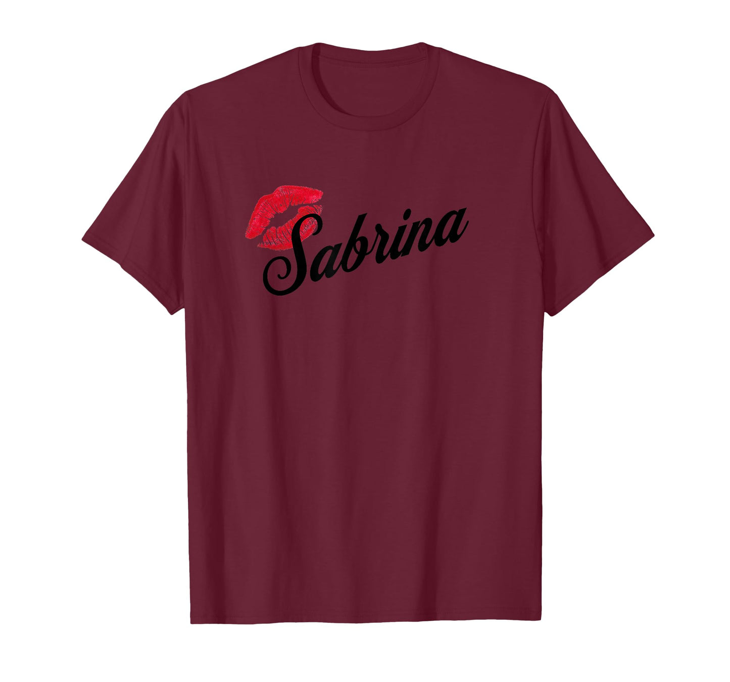 Sabrina Retro Lips Tee โ Bold Name Birthday Drop Unisex T-Shirt