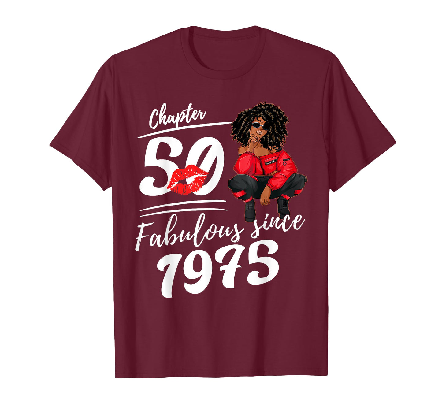 Chapter 50 Fabulous Since 1975 50th Birthday Queen for Women T-Shirt