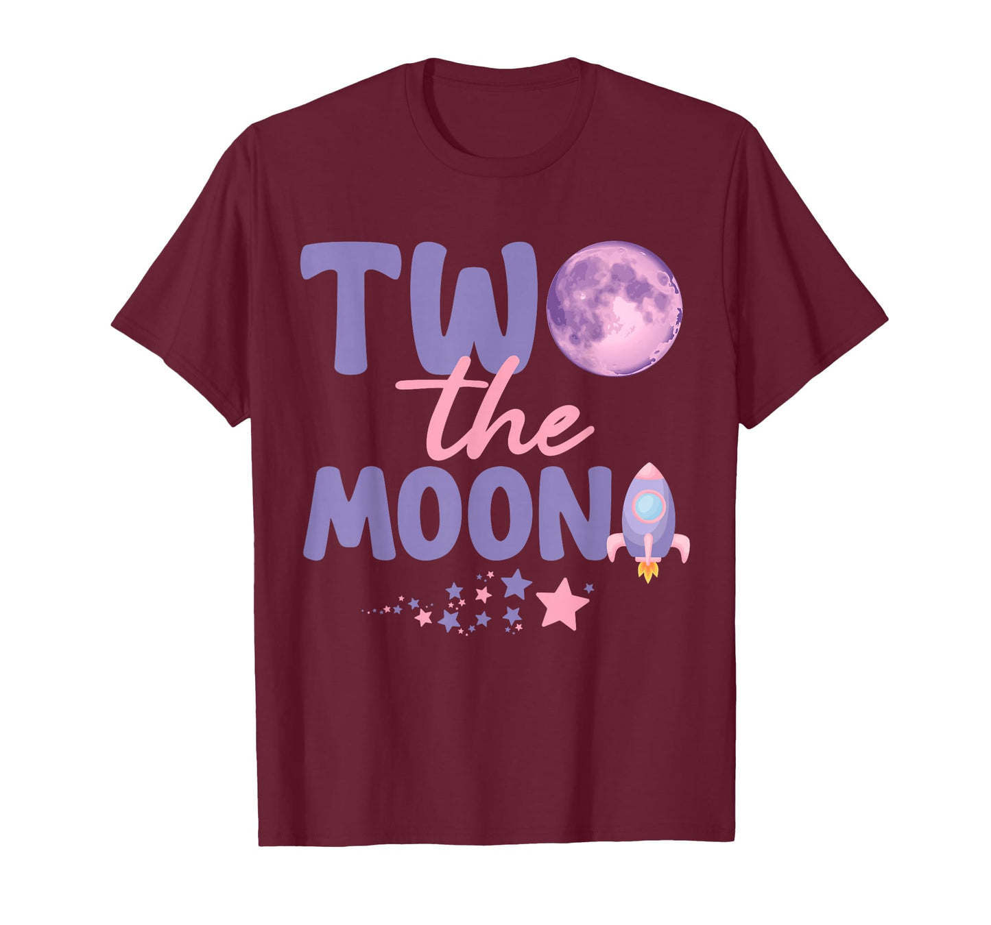 Two The Moon Birthday Outfit Girl 2 Year Old 2nd Birthday T-Shirt