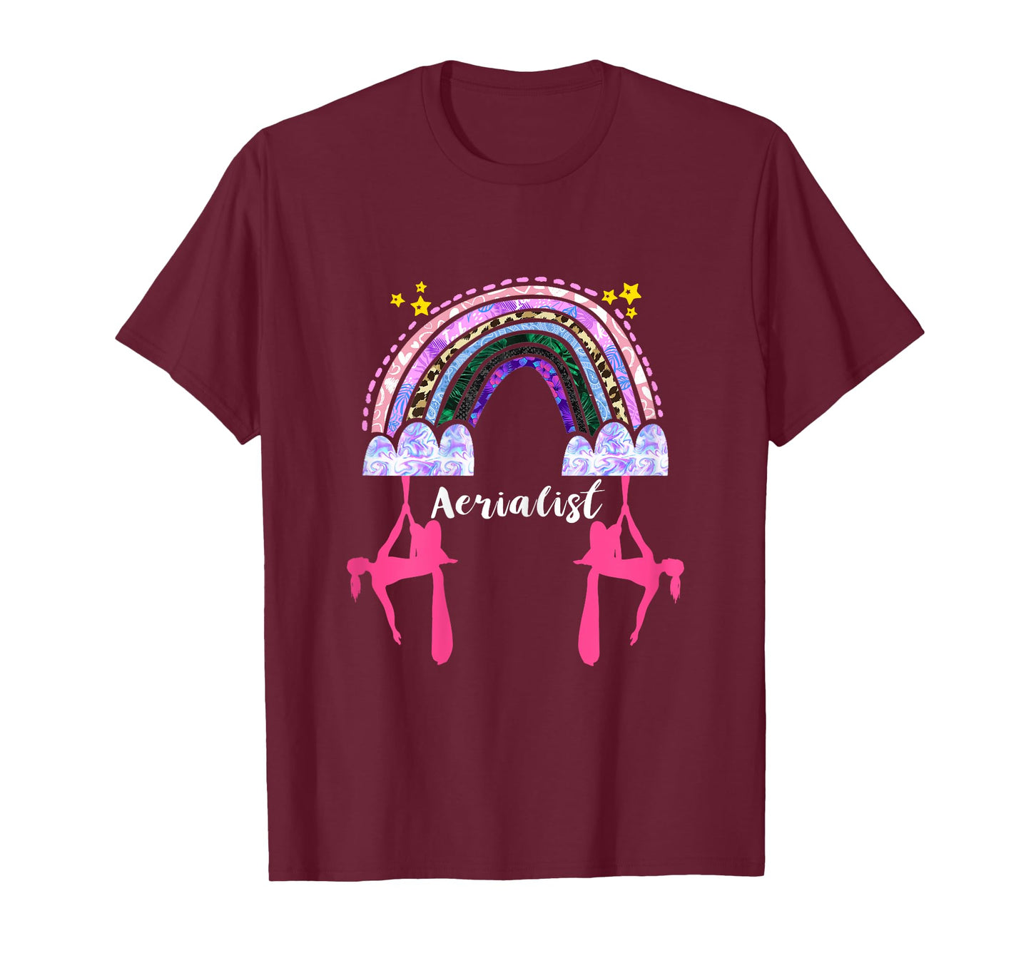 Hanging Aerialist Rainbow Aerial Silk Aerial Hoop Aerial T-Shirt