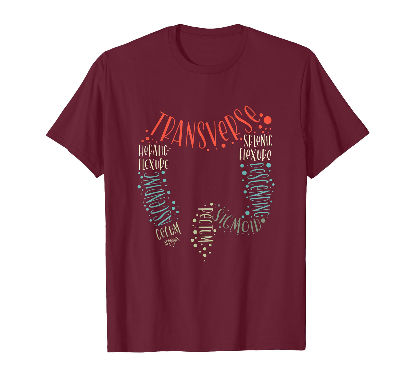 GI Endoscopy Nurse Endo Tech Colonoscopy Colon Anatomy T-Shirt