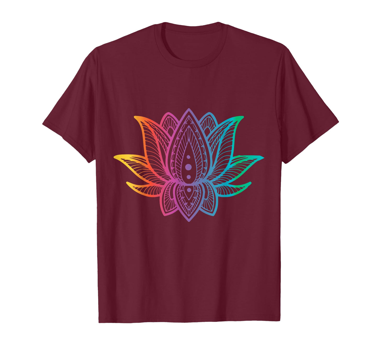 Mandala Tee For Women Lotus Flower Graphics T-Shirt