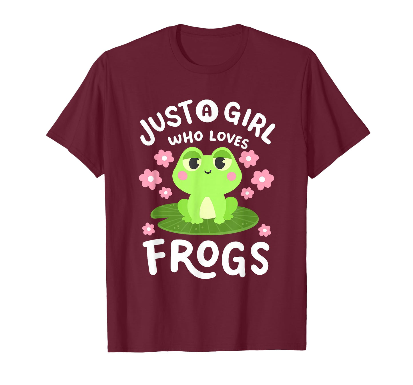 A Girl Who Loves Frogs Kawaii Frog Lovers Women Girls Kids T-Shirt