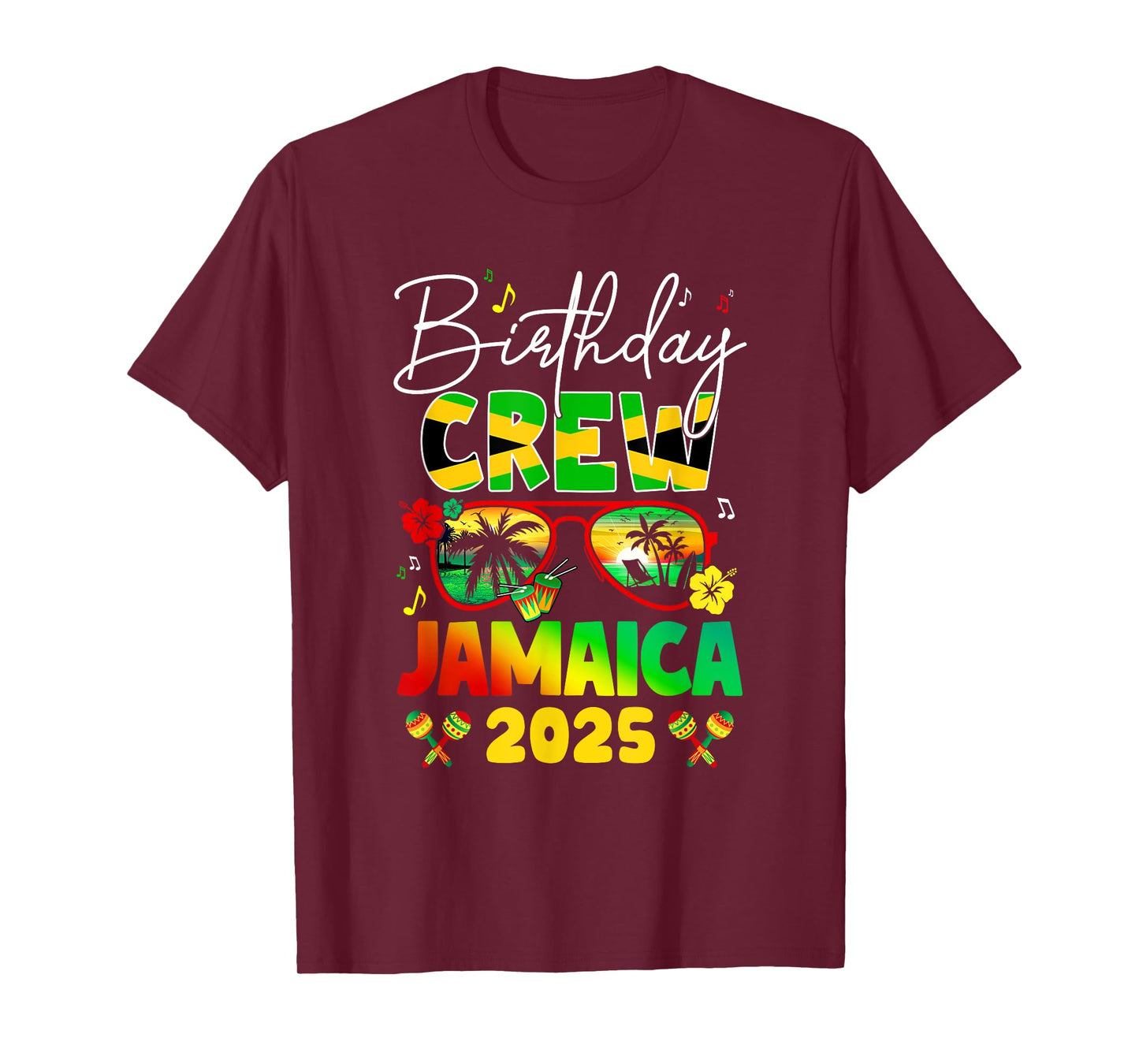 Birthday Crew Jamaica 2025 Birthday Girl Party Matching T-Shirt