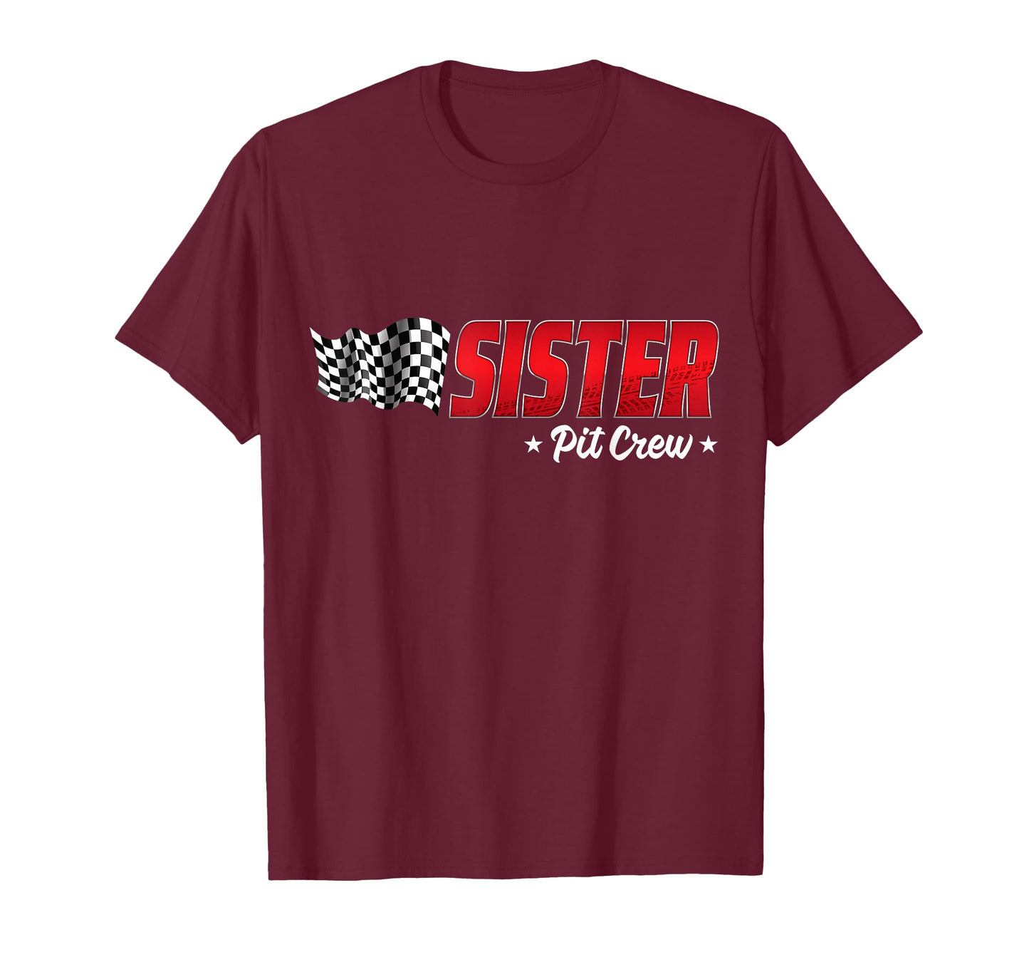 Sister Pit Crew Race Car Birthday Family Racing Girls T-Shirt