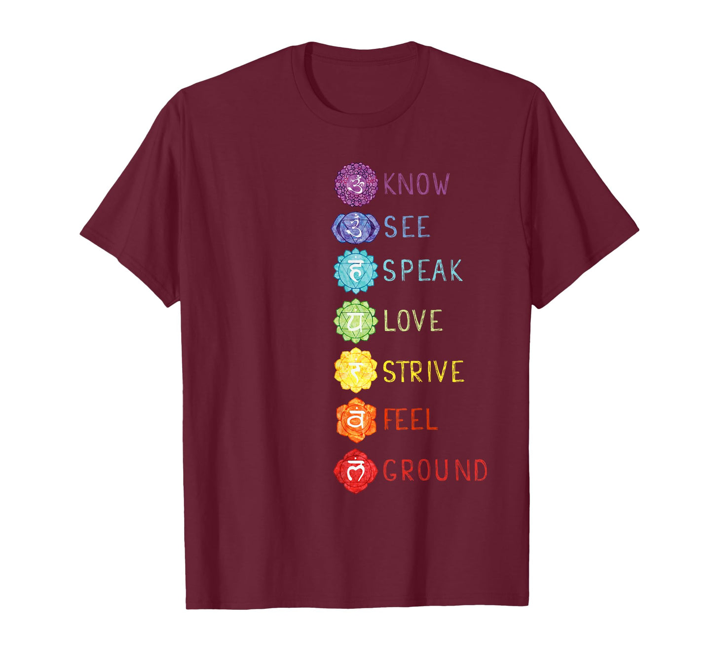 7 Seven Chakras Yoga T Shirt T-Shirt