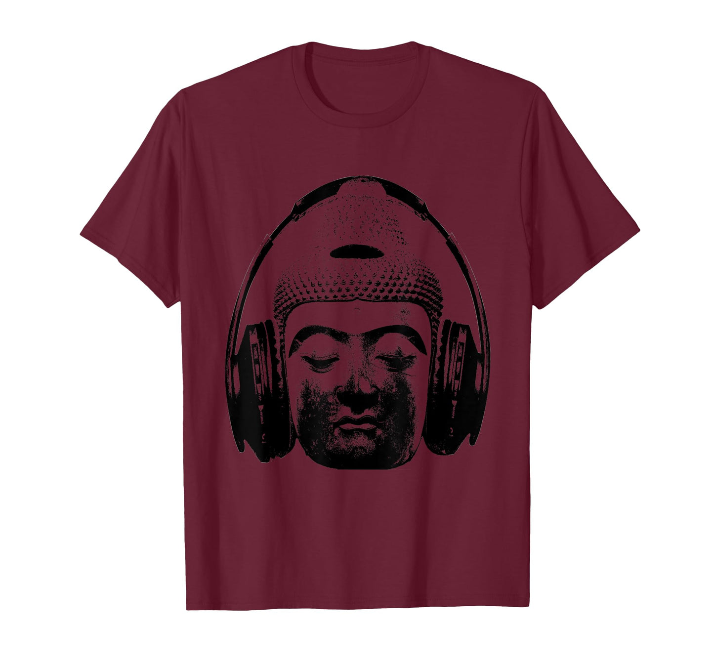 Chilling Buddha with Headphones Music DJ T-Shirt
