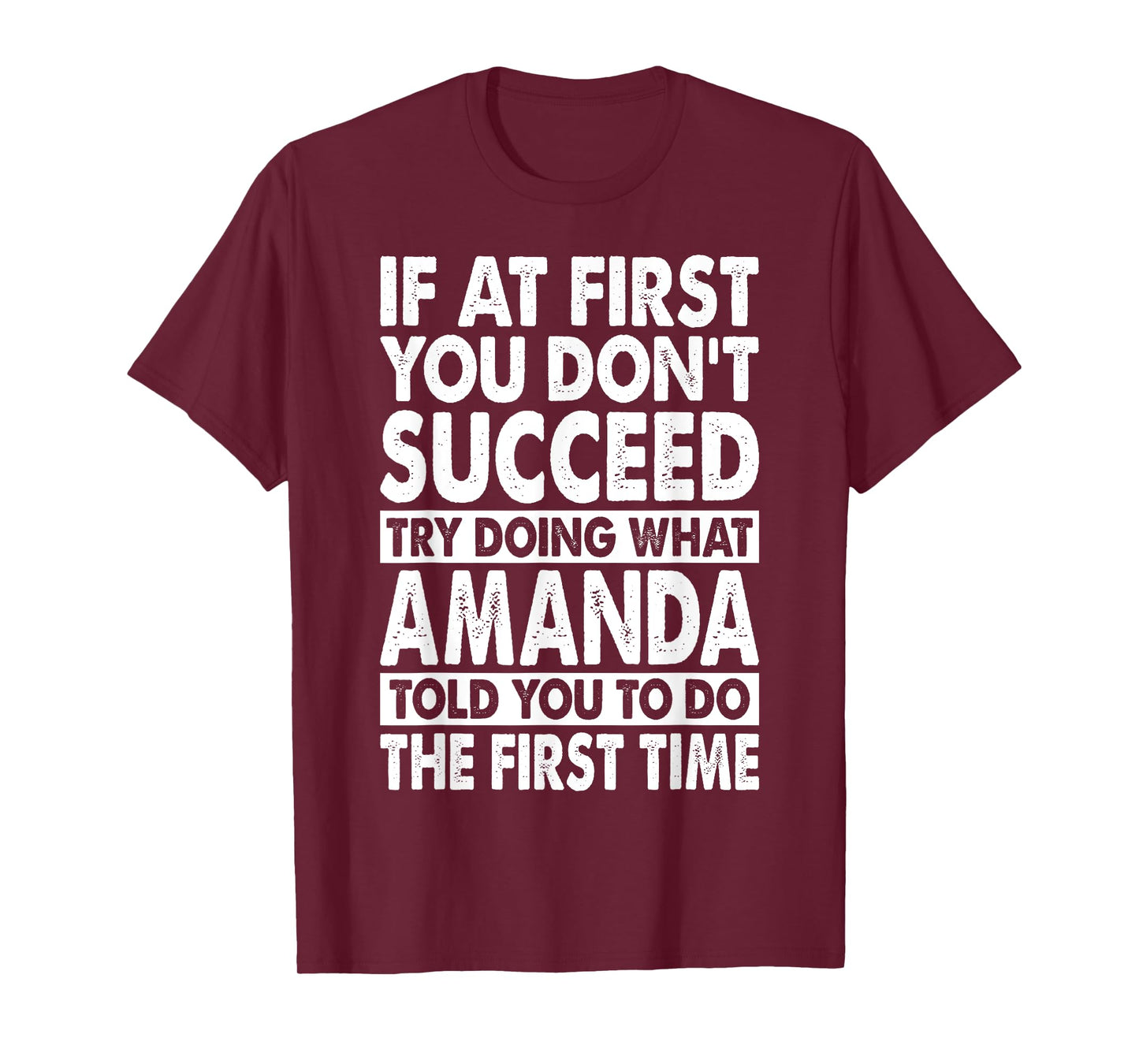 AMANDA Name Personalized Birthday Funny Christmas Joke T-Shirt