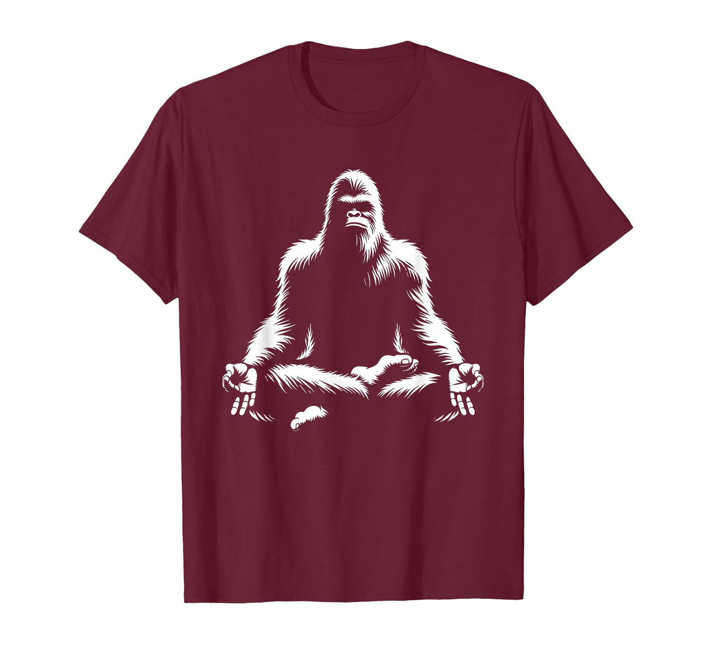 Bigfoot Yoga Pose Sasquatch Meditation T-Shirt