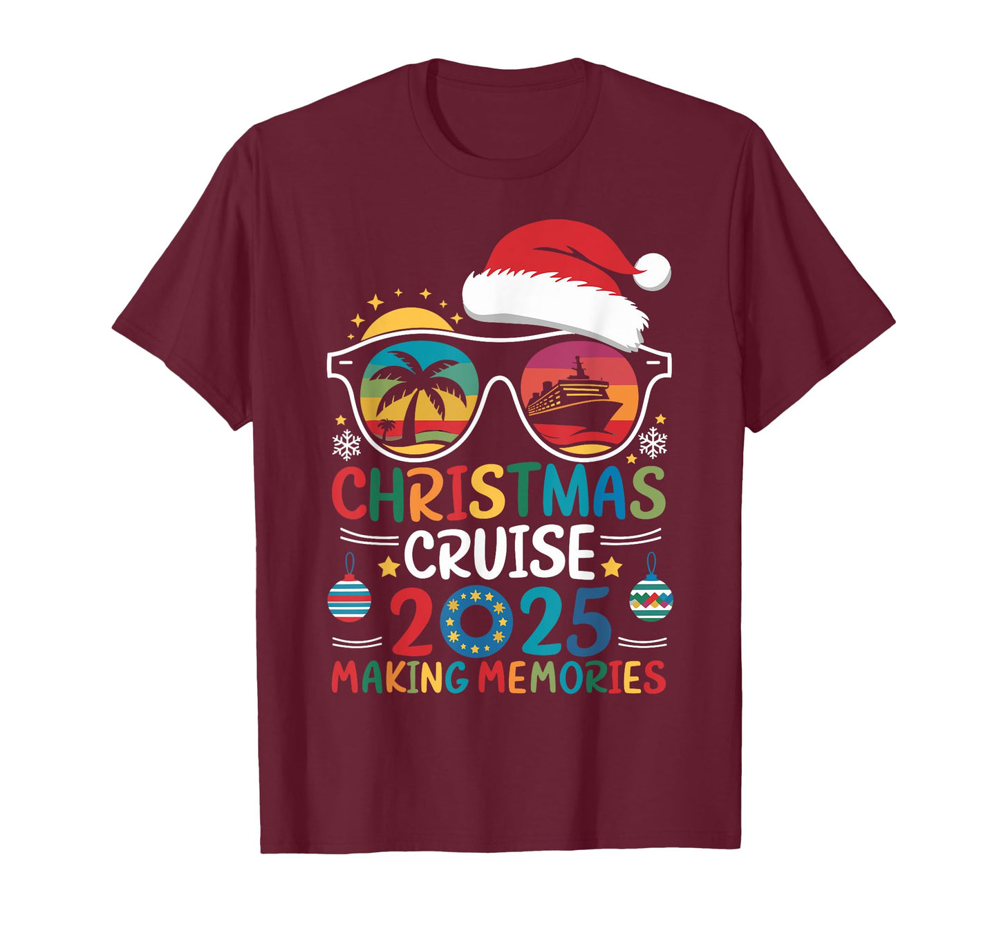 Christmas Cruise 2025 Men Women Kids Family Cruise Matching T-Shirt