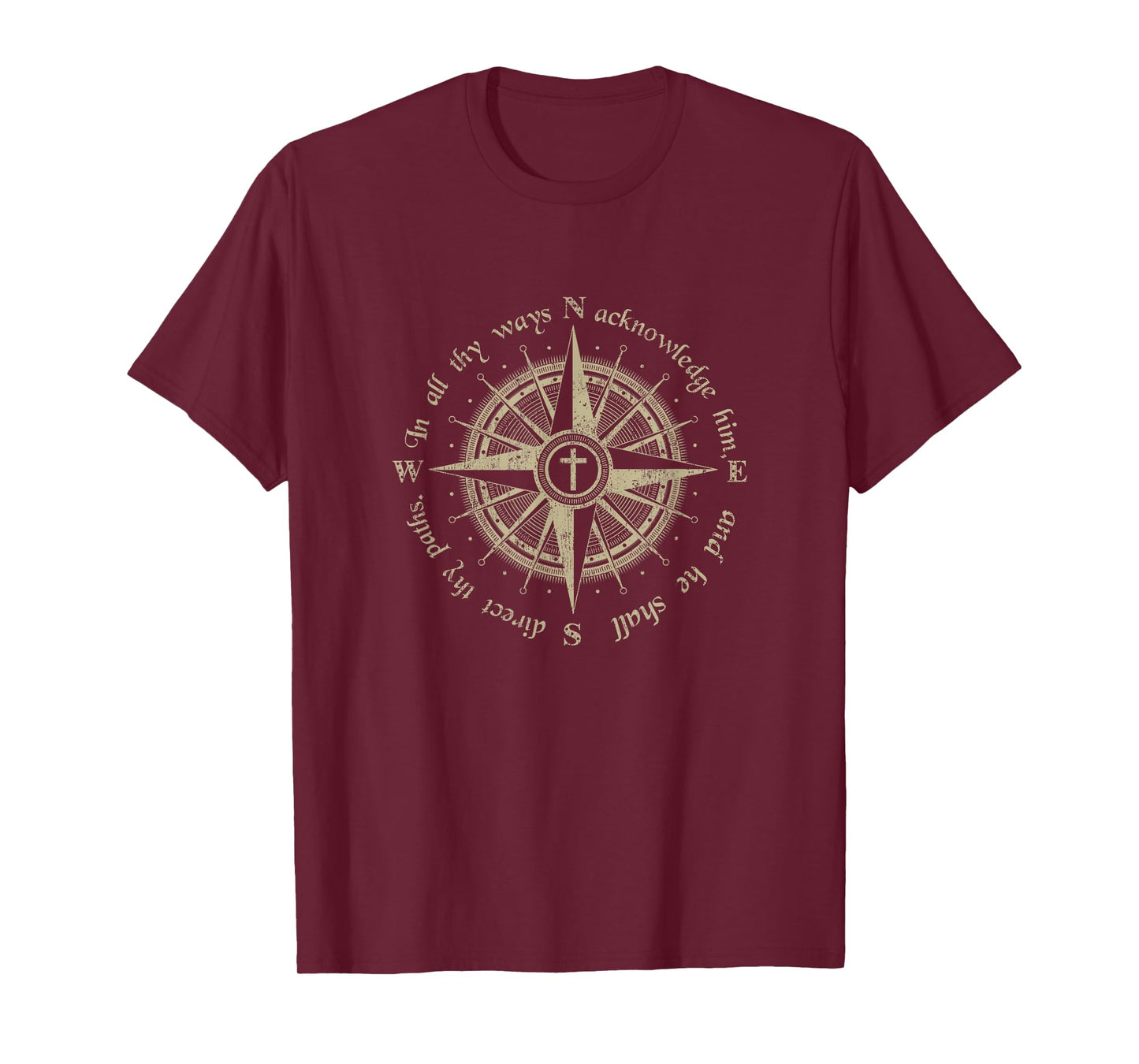 God Will Direct Your Path Compass Religion Christian T-Shirt T-Shirt