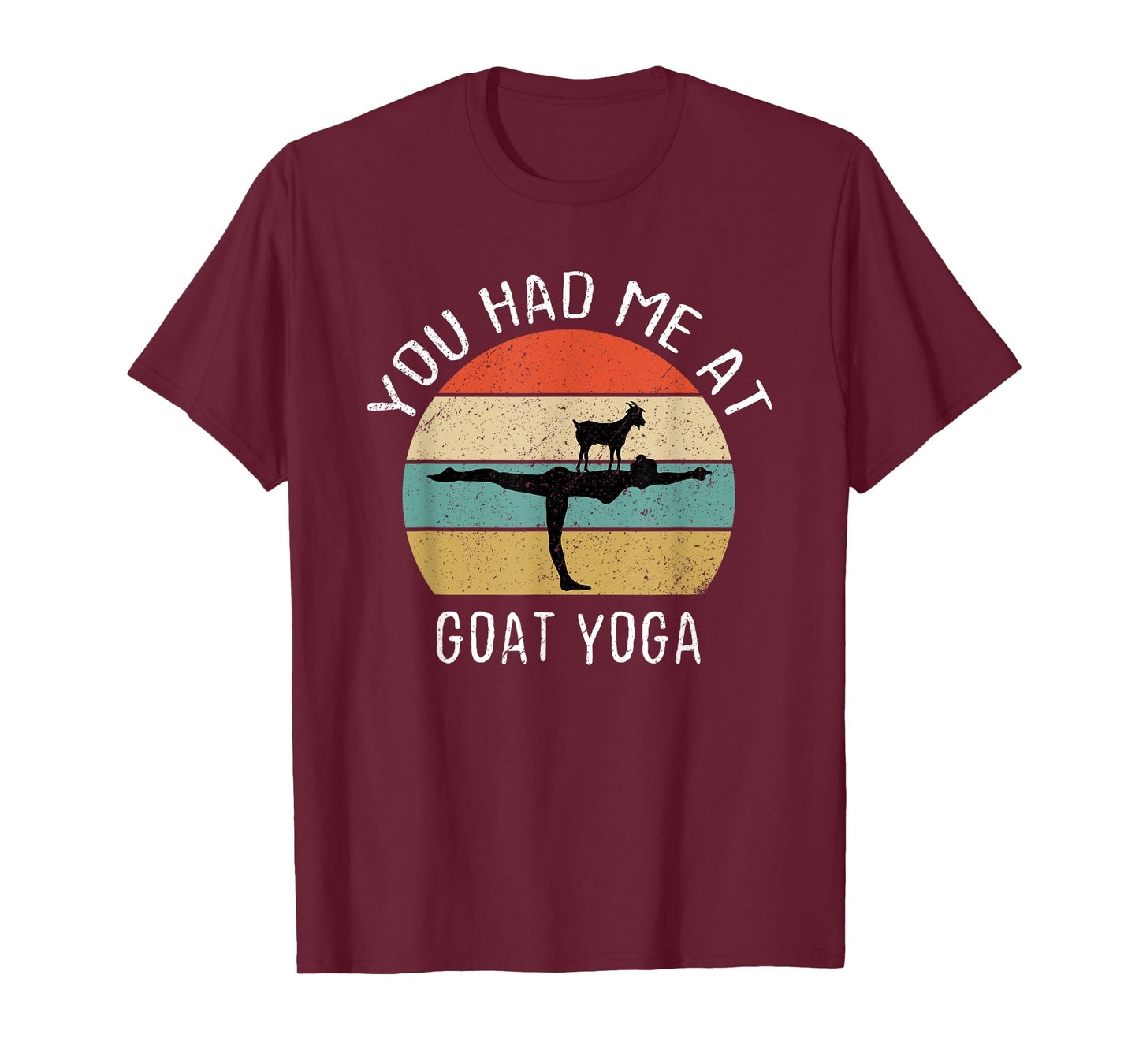 Goat Yoga Retro Tee You Had Me At Baa Maste Goat Yoga Women T-Shirt