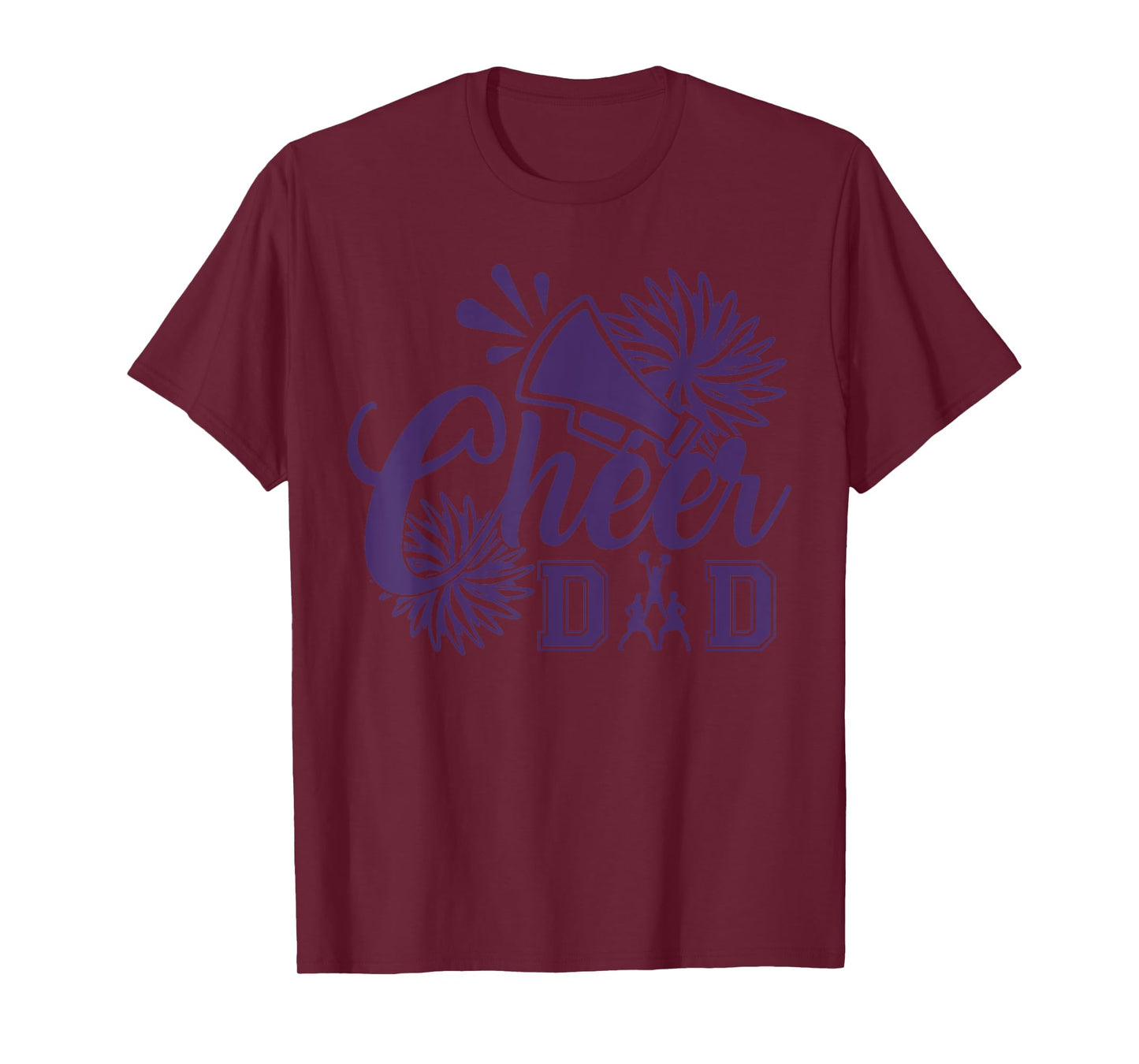 Purple Cheer Dad Tees For Men Women Vintage Cheerleader T-Shirt