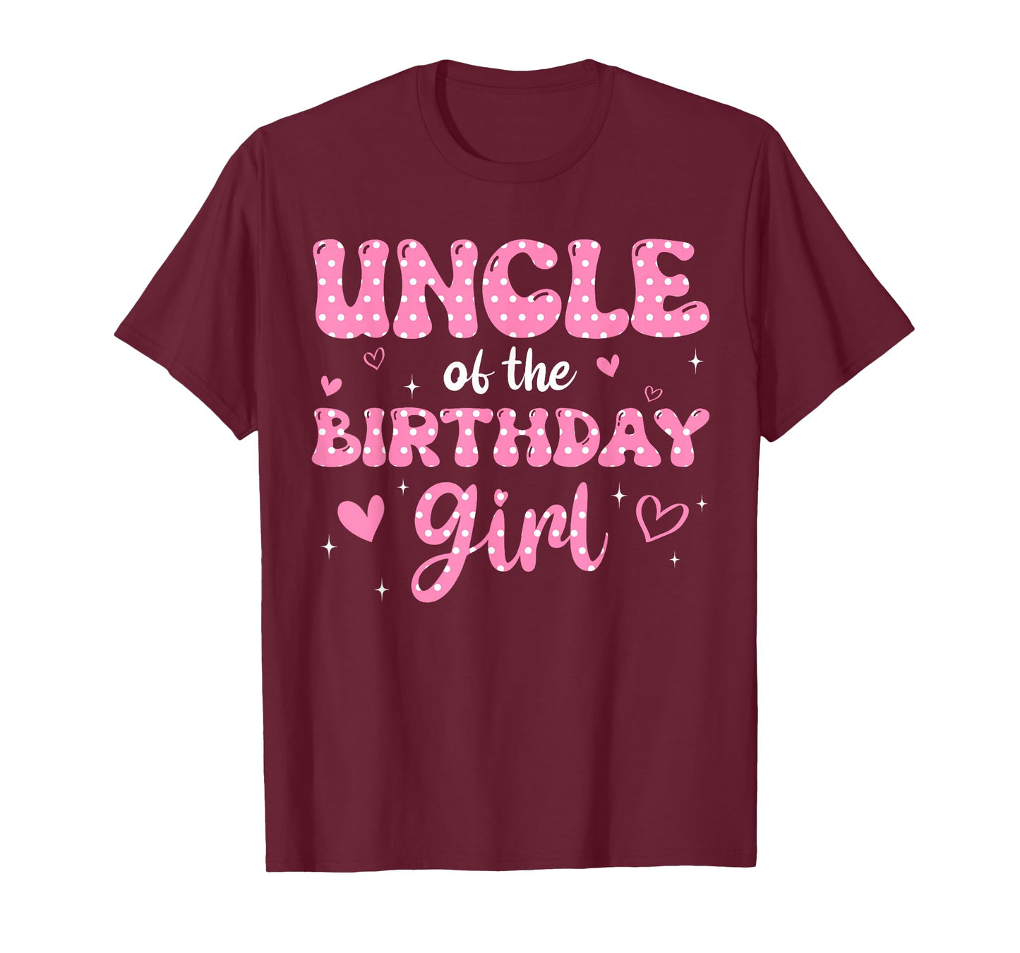 Uncle Of The Birthday Pink Girl Matching Family T-Shirt