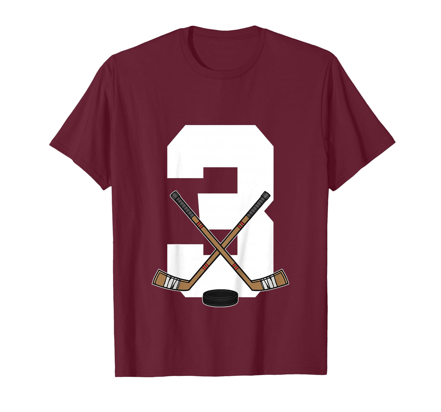 Kids Ice Hockey Kids Toddler Boys 3rd Birthday Ice Hockey T-Shirt