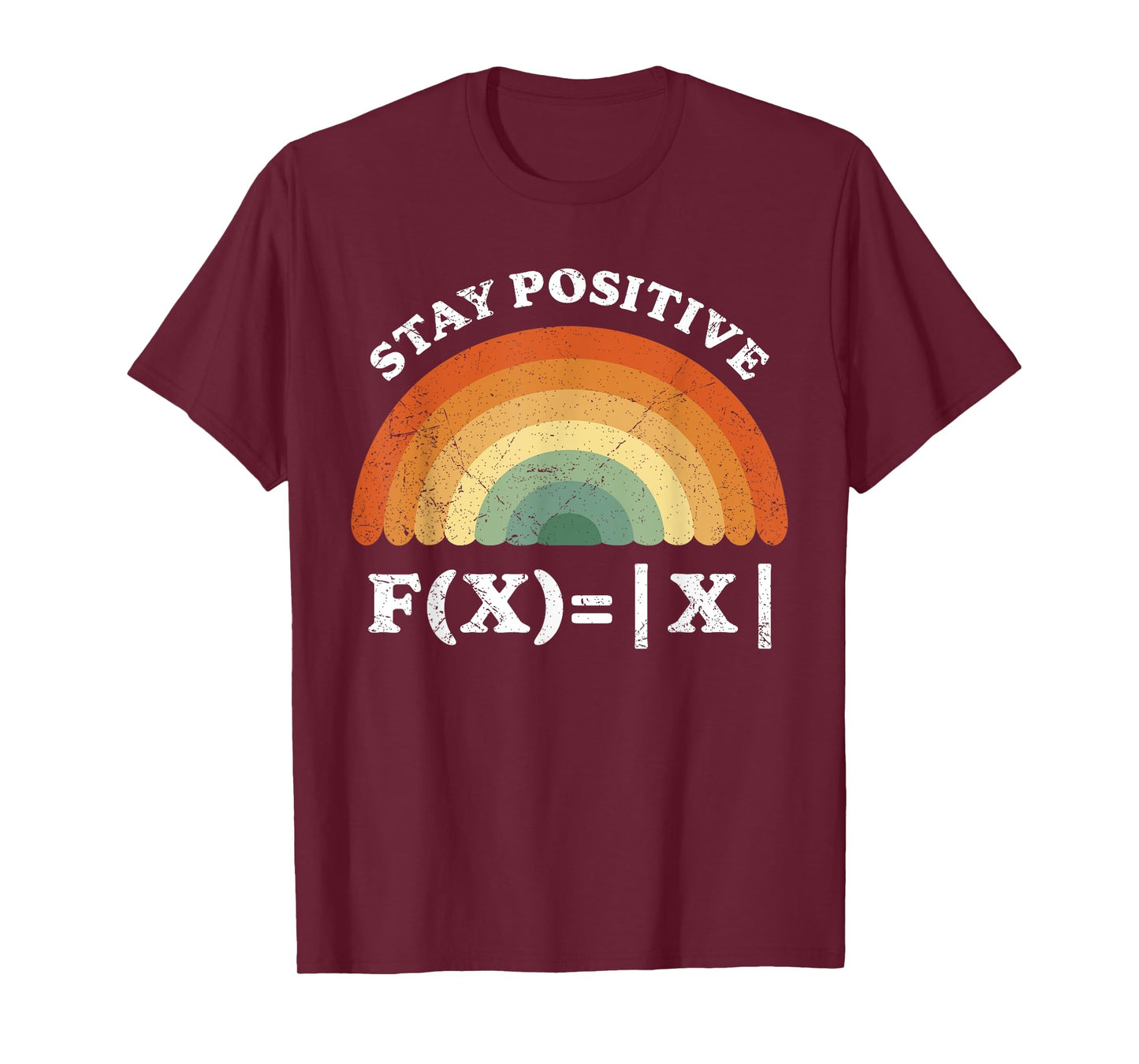 Stay Positive Avoid Negativity Funny Math Equation Teacher T-Shirt