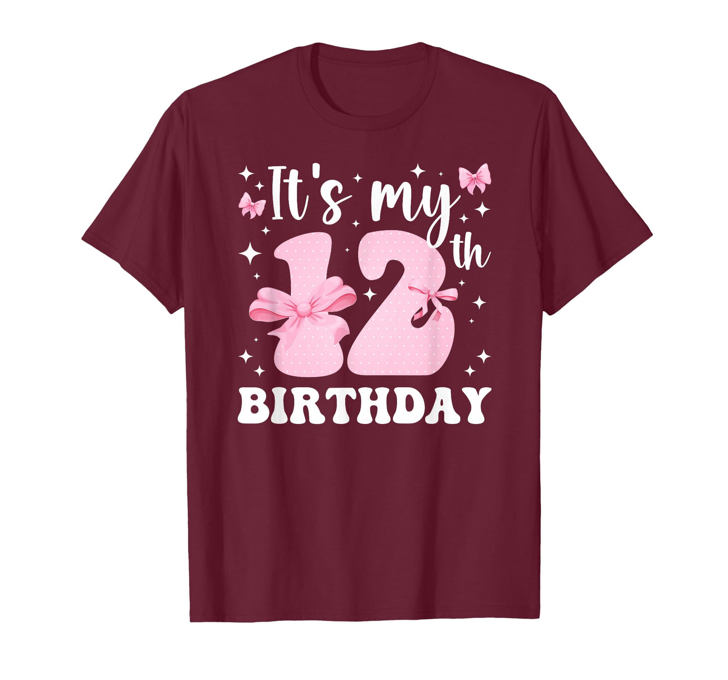 12th Coquette Themed Birthday Twelve Year Old Girl Bow T-Shirt
