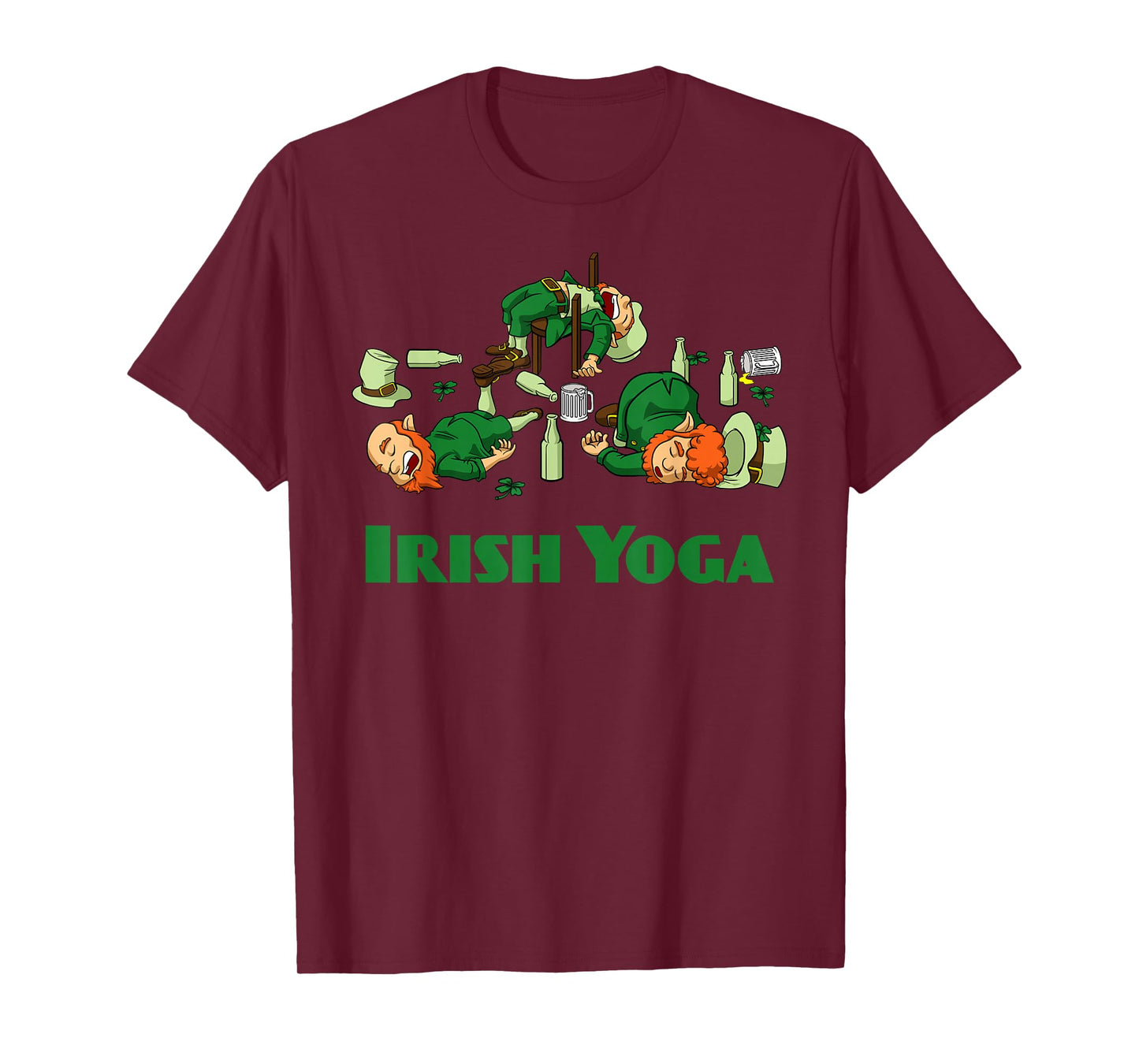 Irish Yoga Funny St. Patrick's Day Party Leprechaun Matching T-Shirt