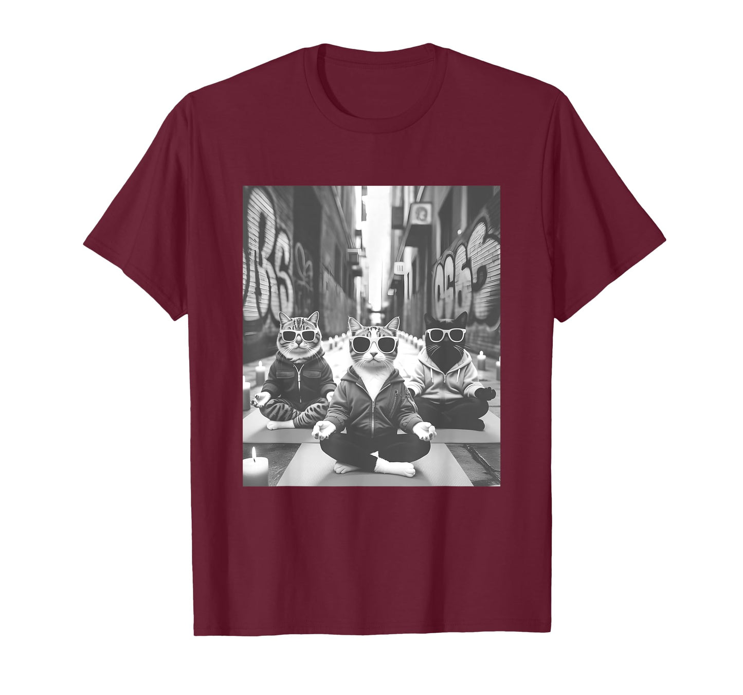 Cat Yoga Meditation T-Shirt