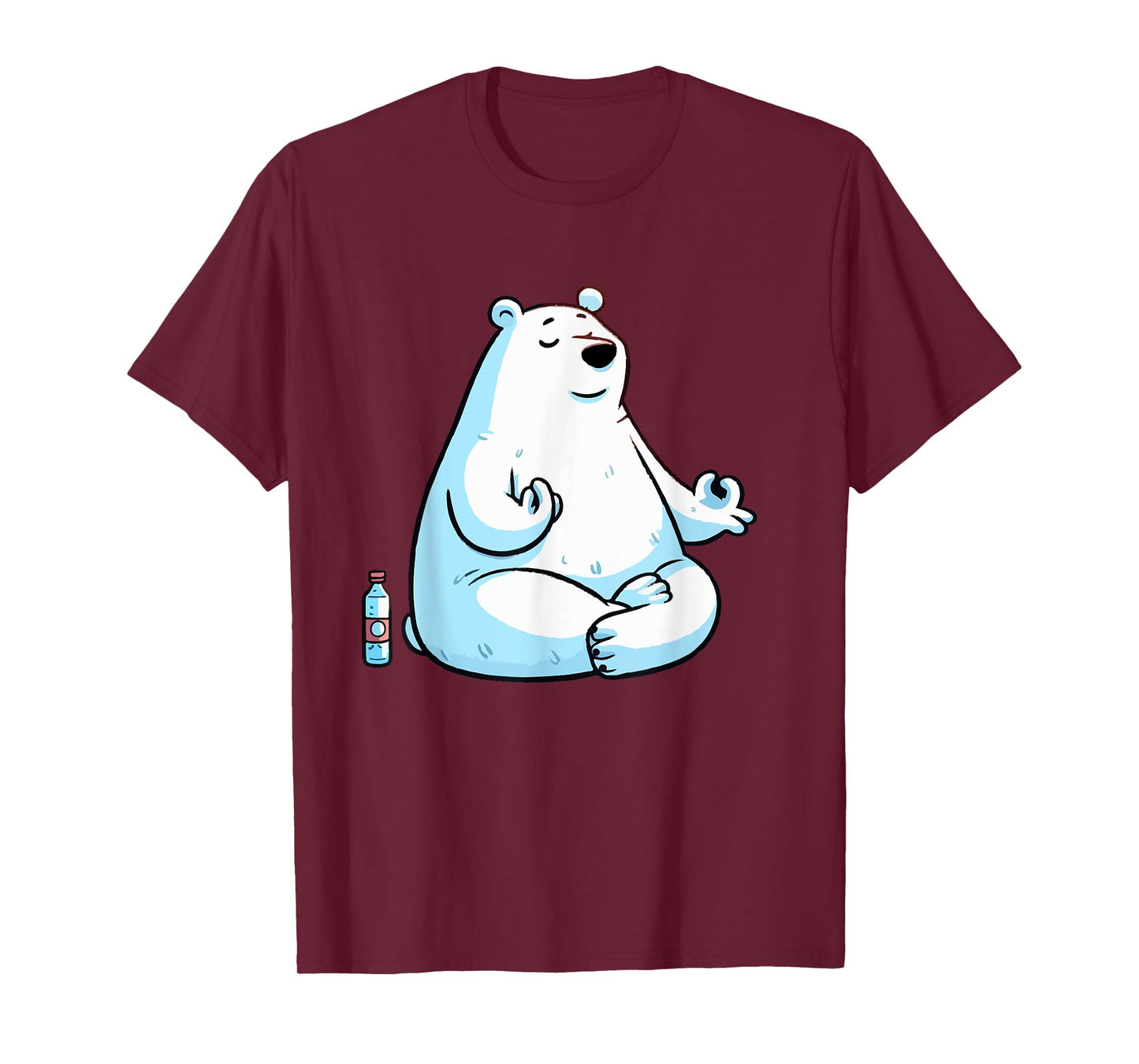 Meditation Polar Bear Yoga Pose Relaxing Animal T-Shirt