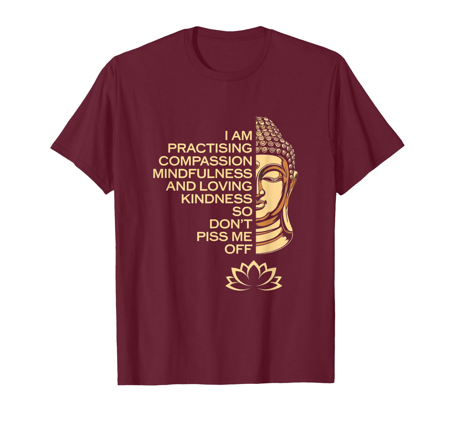 I am Practicing Mindfulness Compassion So Don't Piss Me Off T-Shirt
