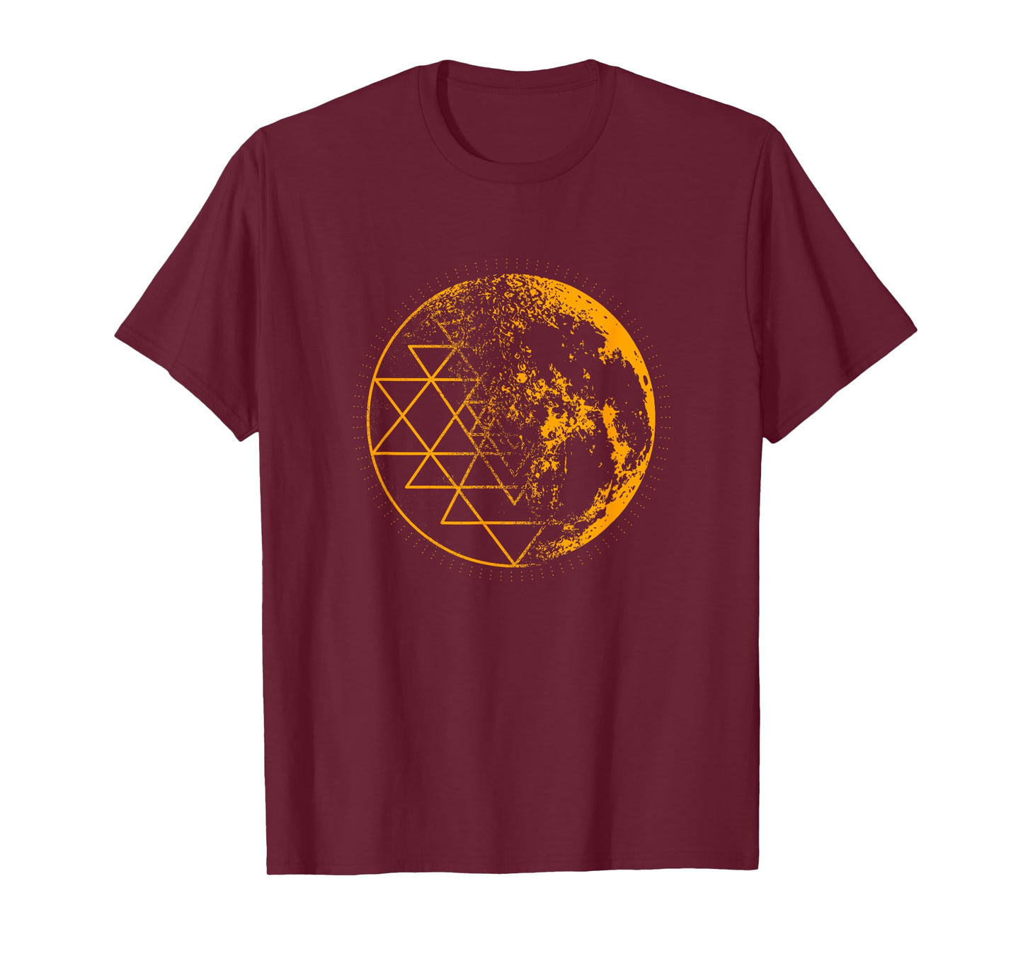 Metatron Cube Mandala Geometry Full Moon T-Shirt