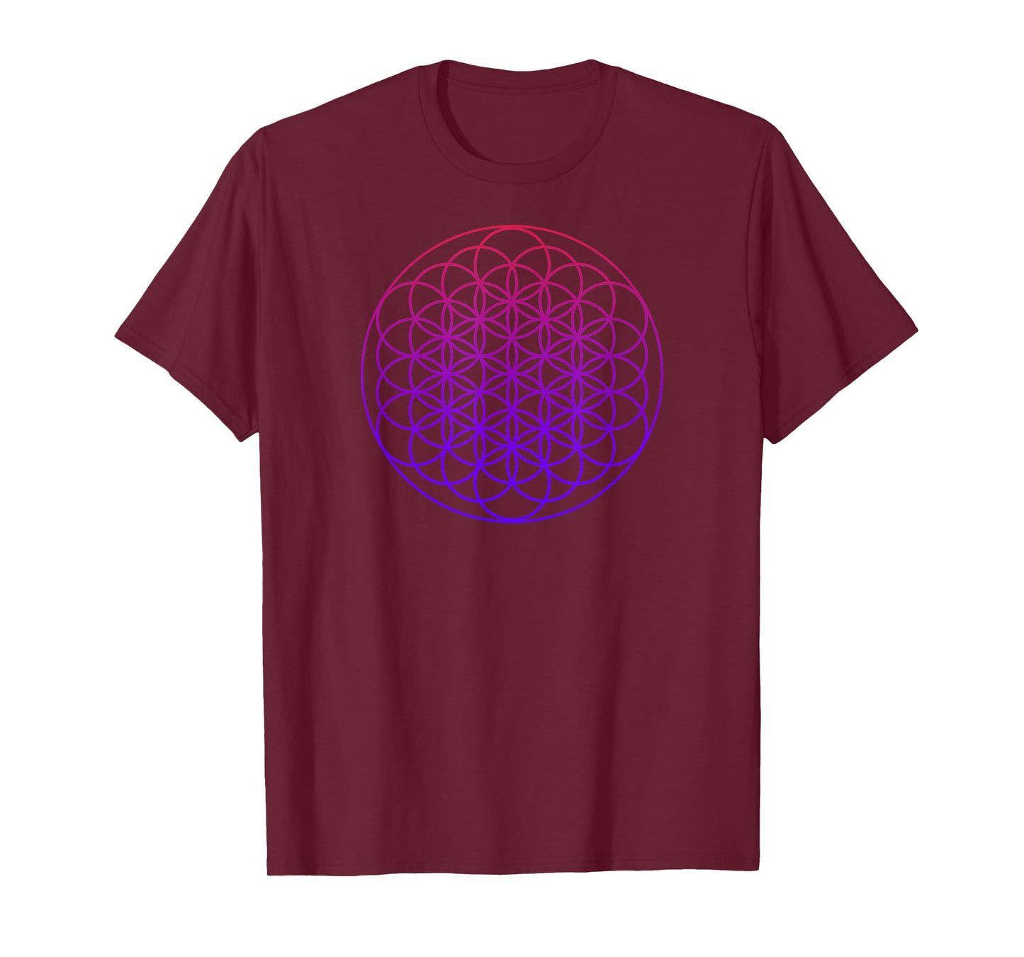 Cool Sacred Geometry Geometric Repeating Circles Trippy Yoga T-Shirt