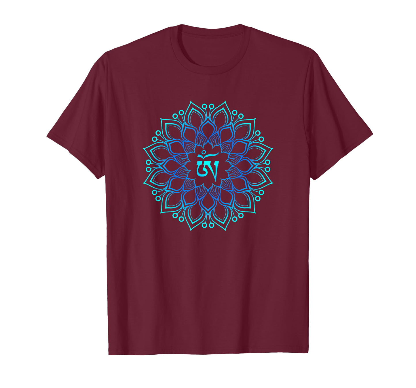 Beautiful Flower Mandala Chakra OM Graphic Yoga T-Shirt T-Shirt