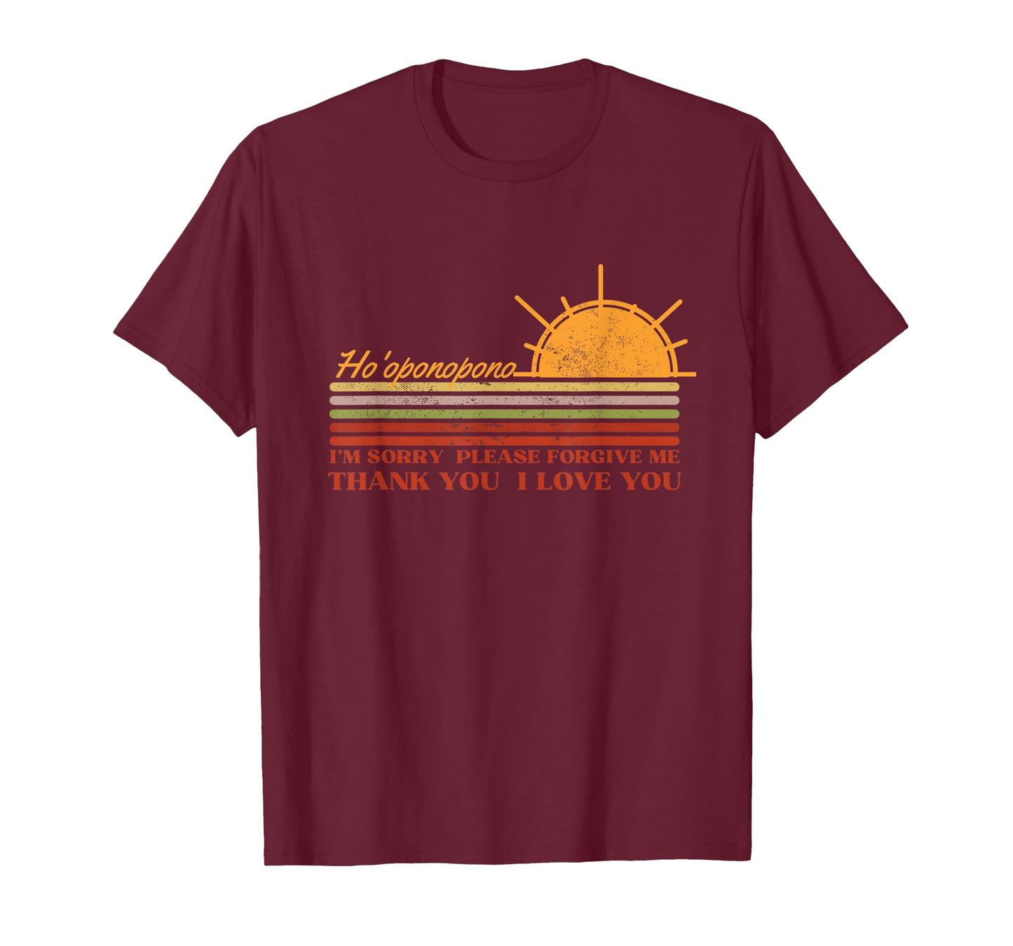 Ho'oponopono Hawaiian Prayer Meditations Yoga Sun Graphic T-Shirt