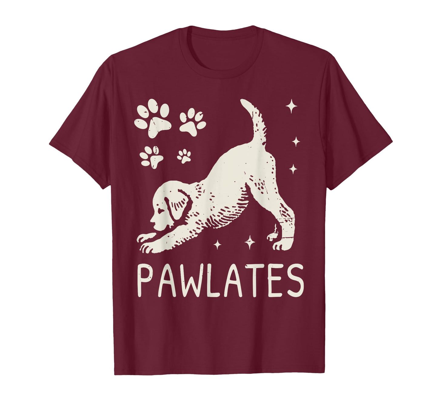 Pawlates Dog Stretching Workout Fitness Pilates Cute Puppy T-Shirt
