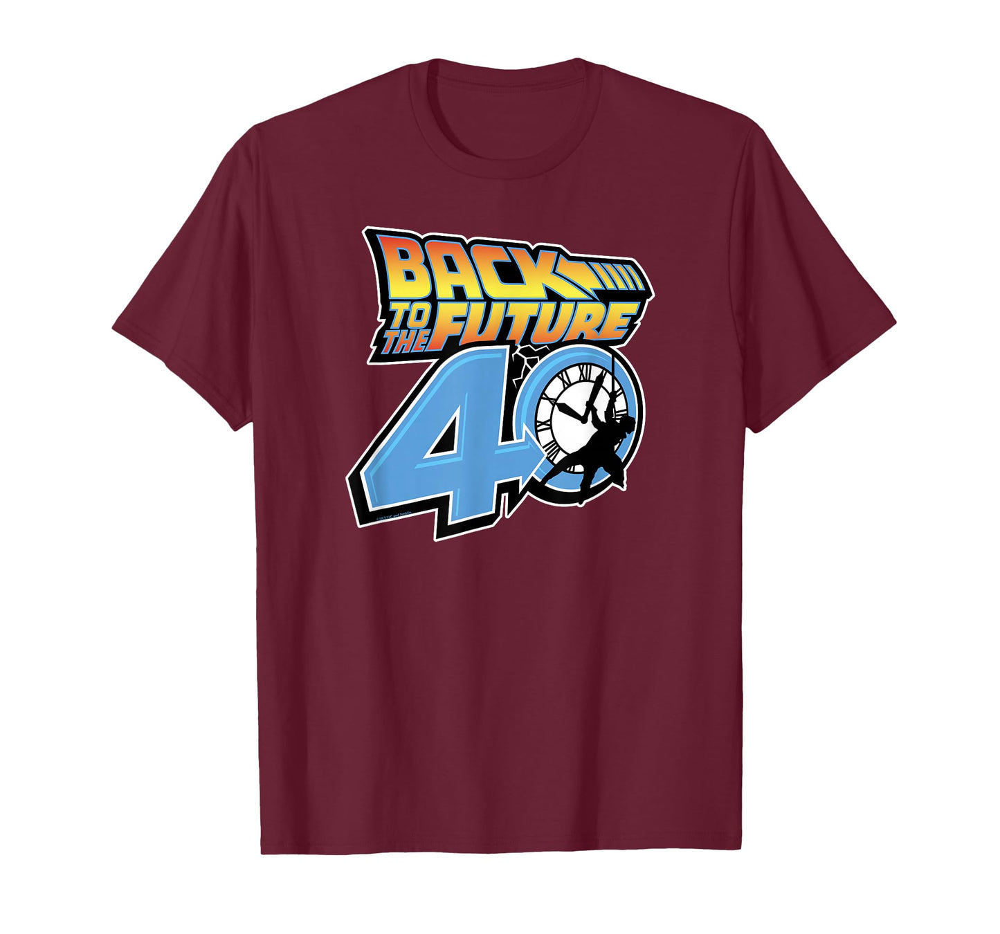Back To The Future 40th Anniversary Clock Tower Logo T-Shirt