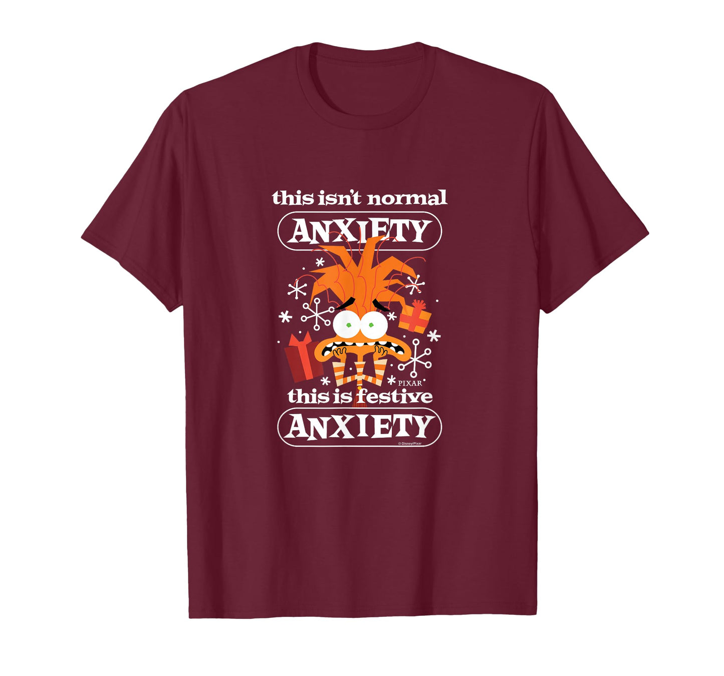 Inside Out 2 - Anxiety Festive Christmas T-Shirt